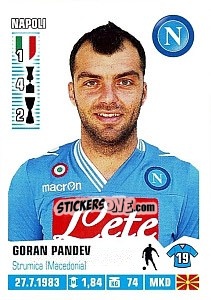 Figurina Goran Pandev - Calciatori 2012-2013 - Panini