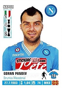 Sticker Goran Pandev - Calciatori 2012-2013 n. 294 - Panini