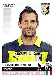 Cromo Francesco Benussi - Calciatori 2012-2013 - Panini