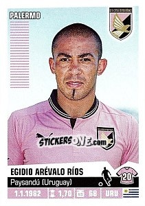 Sticker Egidio Arévalo Ríos - Calciatori 2012-2013 n. 309 - Panini