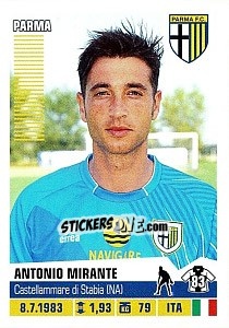Sticker Antonio Mirante - Calciatori 2012-2013 n. 321 - Panini