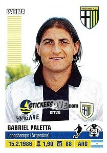 Sticker Gabriel Paletta - Calciatori 2012-2013 n. 324 - Panini