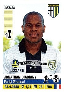 Sticker Jonathan Biabiany - Calciatori 2012-2013 n. 339 - Panini