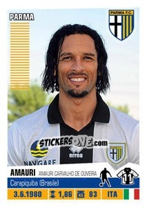Cromo Amauri - Calciatori 2012-2013 - Panini