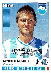 Sticker Simone Romagnoli - Calciatori 2012-2013 n. 348 - Panini