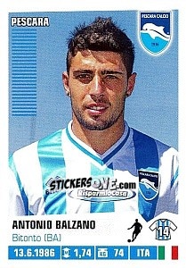 Sticker Antonio Balzano - Calciatori 2012-2013 n. 355 - Panini