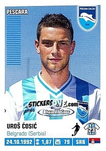 Sticker Uroš Cosic - Calciatori 2012-2013 n. 356 - Panini