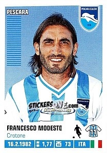 Sticker Francesco Modesto - Calciatori 2012-2013 n. 357 - Panini