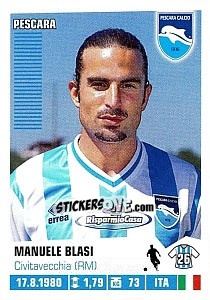 Sticker Manuele Blasi - Calciatori 2012-2013 n. 358 - Panini