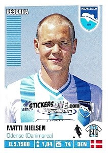 Sticker Matti Nielsen - Calciatori 2012-2013 n. 361 - Panini
