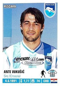 Sticker Ante Vukušic - Calciatori 2012-2013 n. 365 - Panini