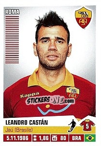 Sticker Leandro Castán - Calciatori 2012-2013 n. 372 - Panini