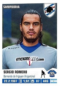 Figurina Sergio Romero - Calciatori 2012-2013 - Panini