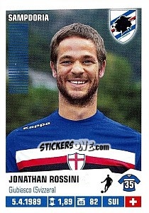 Sticker Jonathan Rossini - Calciatori 2012-2013 n. 396 - Panini
