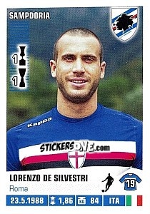 Sticker Lorenzo De Silvestri - Calciatori 2012-2013 n. 402 - Panini