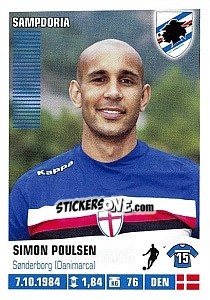 Sticker Simon Poulsen - Calciatori 2012-2013 - Panini
