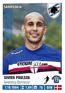 Figurina Simon Poulsen - Calciatori 2012-2013 - Panini