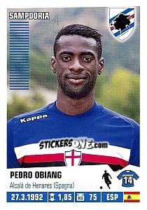 Sticker Pedro Obiang - Calciatori 2012-2013 - Panini