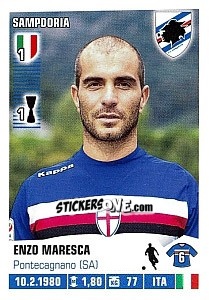 Sticker Enzo Maresca - Calciatori 2012-2013 n. 408 - Panini