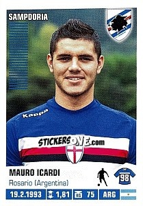 Sticker Mauro Icardi - Calciatori 2012-2013 n. 412 - Panini