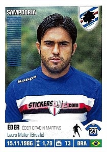 Sticker Éder - Calciatori 2012-2013 n. 413 - Panini