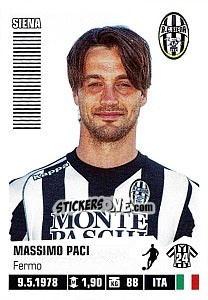 Sticker Massimo Paci - Calciatori 2012-2013 - Panini