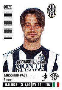 Sticker Massimo Paci - Calciatori 2012-2013 n. 420 - Panini