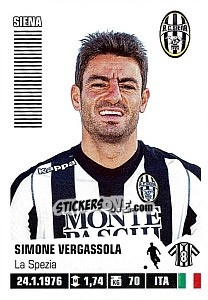 Sticker Simone Vergassola - Calciatori 2012-2013 n. 429 - Panini