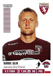 Cromo Kamil Glik - Calciatori 2012-2013 - Panini