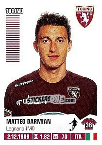 Sticker Matteo Darmian - Calciatori 2012-2013 n. 450 - Panini