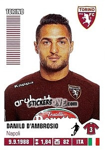 Sticker Danilo D'Ambrosio - Calciatori 2012-2013 - Panini