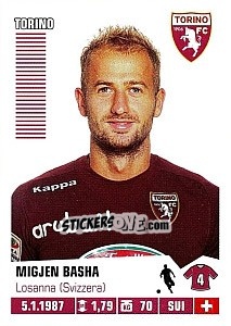 Cromo Migjen Basha - Calciatori 2012-2013 - Panini