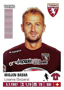 Cromo Migjen Basha - Calciatori 2012-2013 n. 453 - Panini