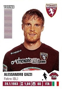 Sticker Alessandro Gazzi - Calciatori 2012-2013 n. 454 - Panini