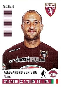 Sticker Alessandro Sgrigna - Calciatori 2012-2013 - Panini
