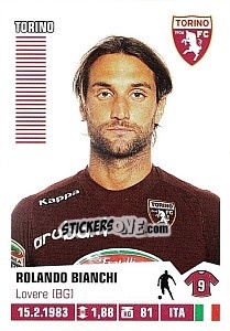 Sticker Rolando Bianchi - Calciatori 2012-2013 n. 463 - Panini
