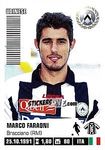 Sticker Marco Faraoni - Calciatori 2012-2013 n. 477 - Panini