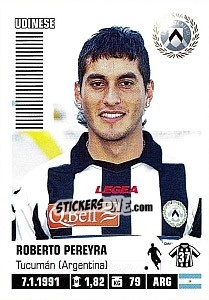 Cromo Roberto Pereyra - Calciatori 2012-2013 - Panini