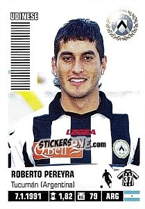 Sticker Roberto Pereyra - Calciatori 2012-2013 n. 480 - Panini