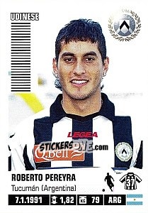 Figurina Roberto Pereyra - Calciatori 2012-2013 - Panini