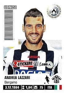 Cromo Andrea Lazzari - Calciatori 2012-2013 - Panini