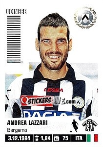 Sticker Andrea Lazzari - Calciatori 2012-2013 n. 482 - Panini