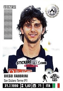 Sticker Diego Fabbrini - Calciatori 2012-2013 n. 484 - Panini