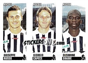 Sticker Russo / Capece / Dramé - Calciatori 2012-2013 n. 515 - Panini