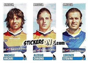 Sticker Arcari / Cragno / Stovini - Calciatori 2012-2013 n. 526 - Panini