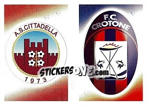 Figurina Scudetto Cittadella - Crotone