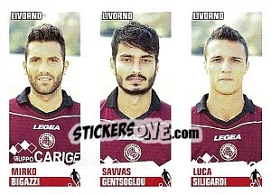 Sticker Bigazzi / Gentsoglou / Siligardi - Calciatori 2012-2013 n. 590 - Panini