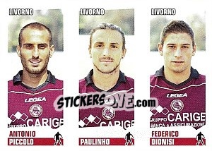 Sticker Piccolo / Paulinho / Dionisi - Calciatori 2012-2013 n. 591 - Panini
