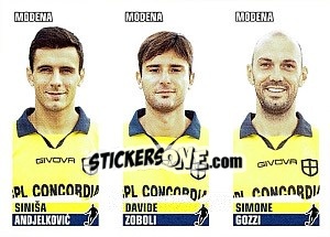 Sticker Andjelkovic / Zoboli / Gozzi - Calciatori 2012-2013 n. 595 - Panini