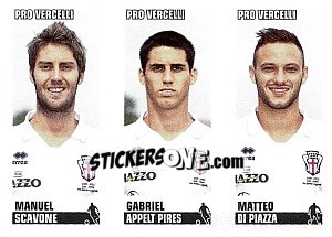 Figurina Scavone / Appelt Pires / Di Piazza - Calciatori 2012-2013 - Panini